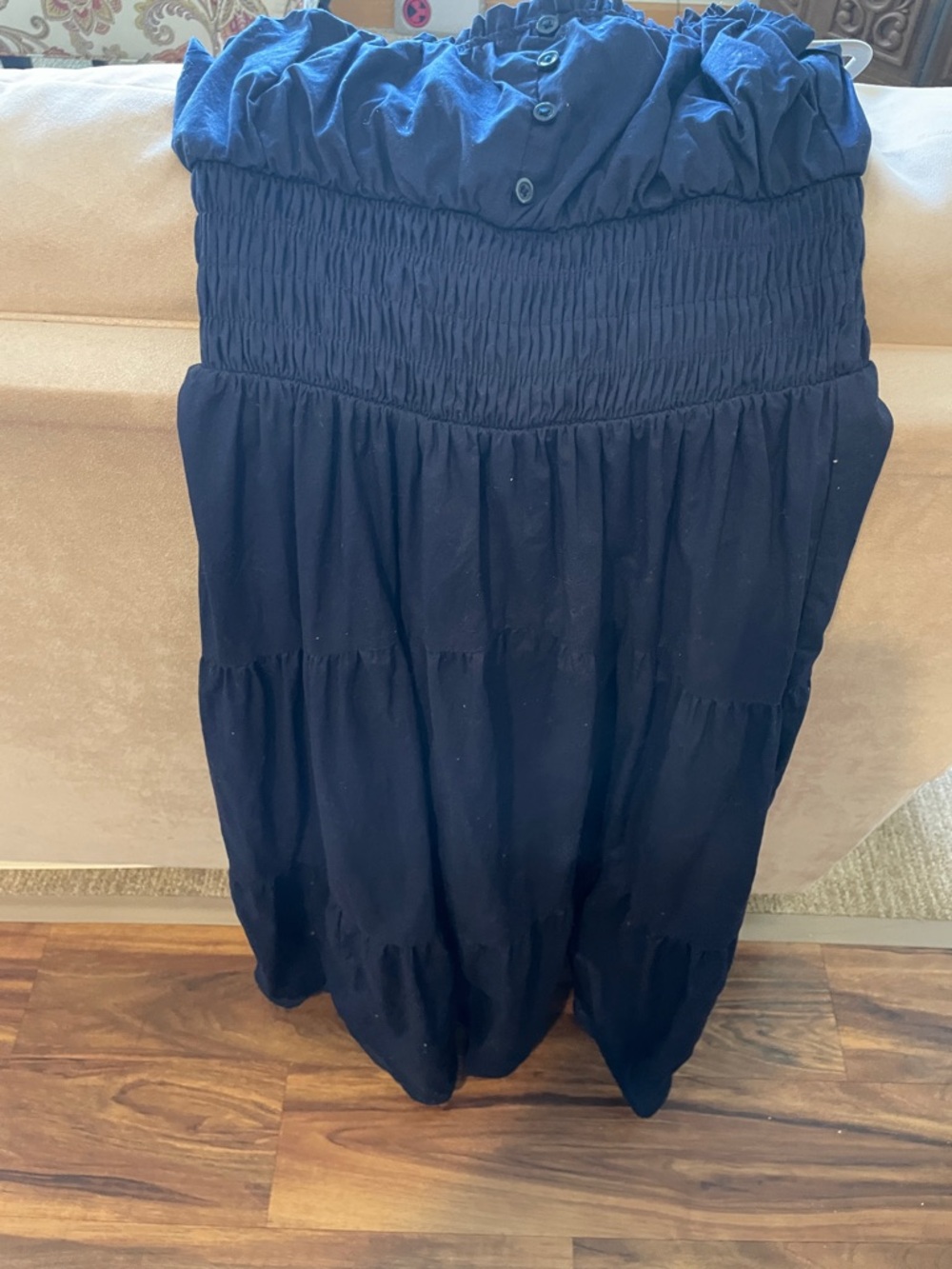 Universal Thread Navy Ruffled Neck dress - Picture 3 of 7